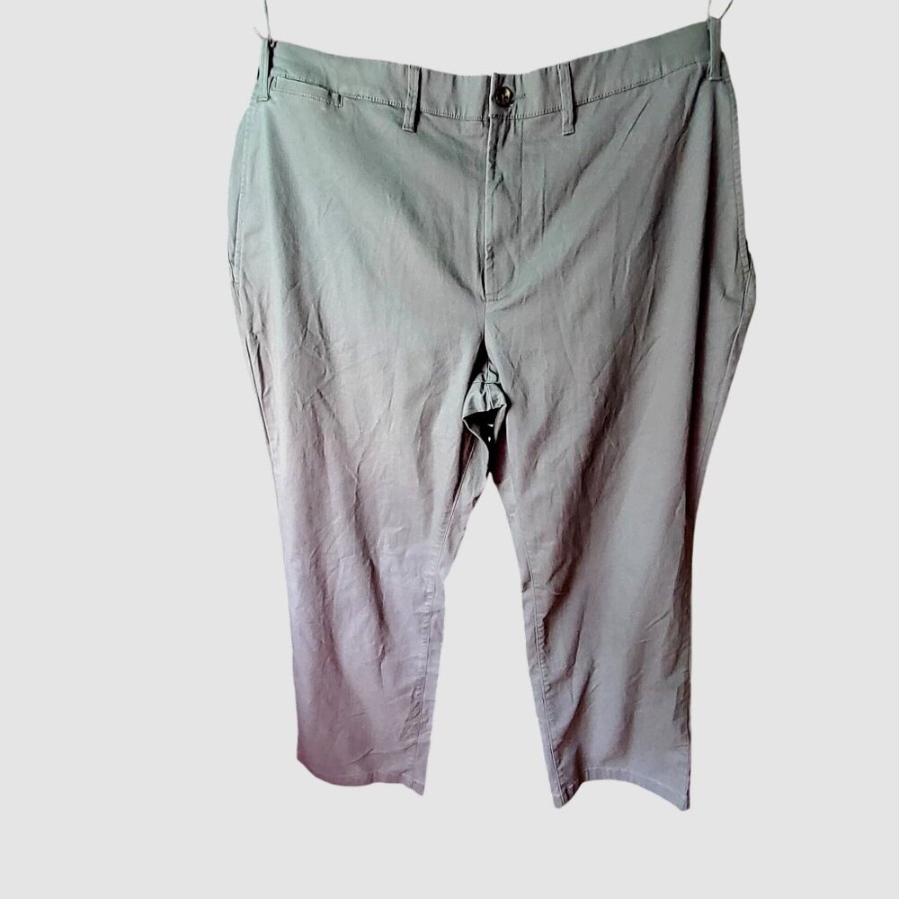 Goodfellow & Co Mens Straight Chino Pants 48W 32L Gray Cotton/Spandex